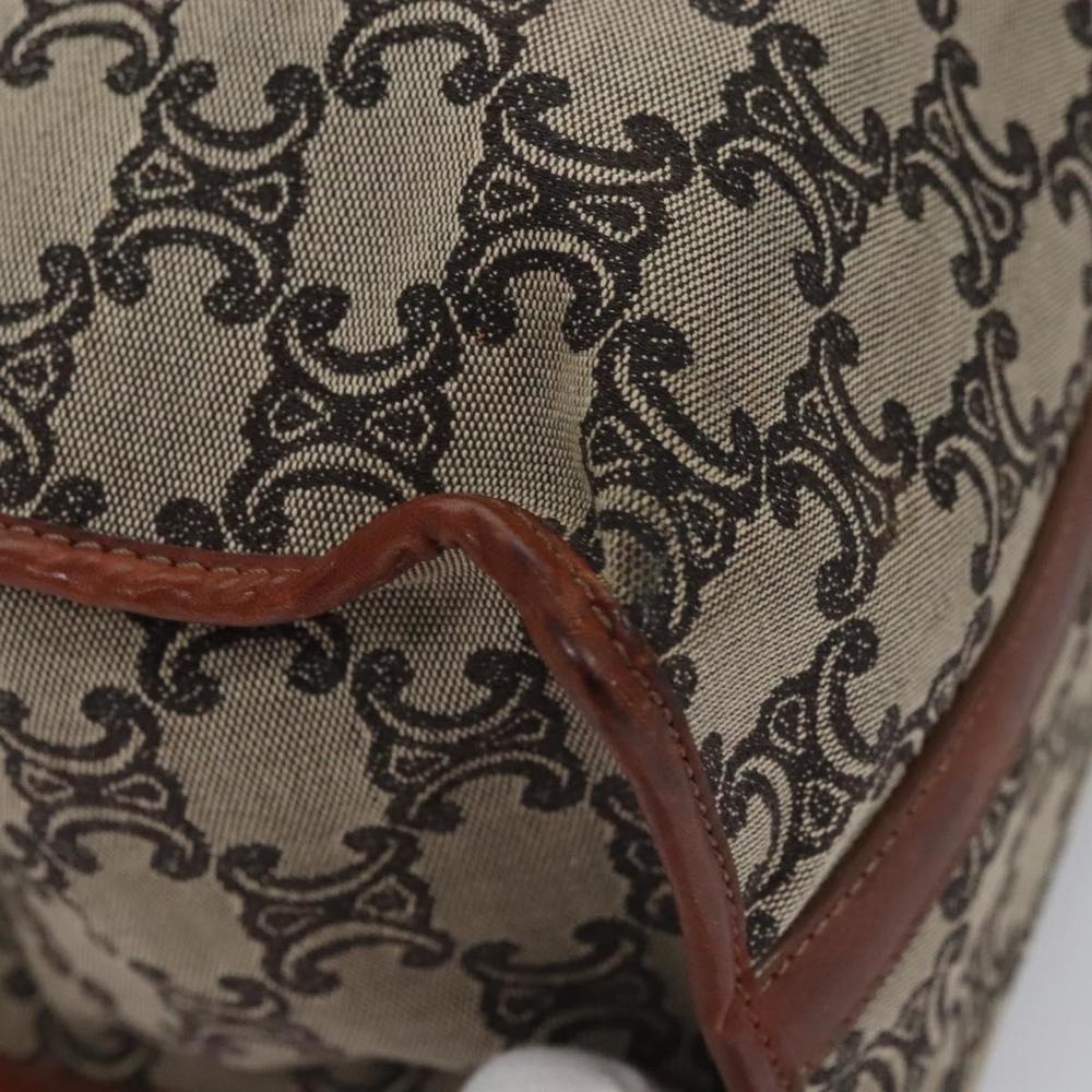 CELINE Paris Macadam Canvas Tote Bag Beige Brown gold Auth bs23078 - Picture 9 of 16